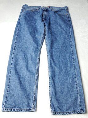 Levis 505 Straight Fit Jeans Mens 36x30 Blue Cotton Denim Casual Streetwear